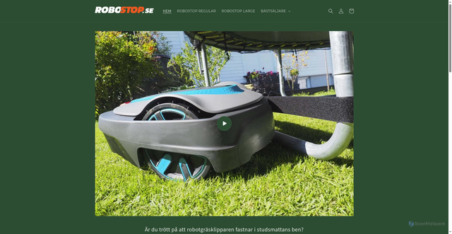 Security scan screenshot of https://robostop.se
