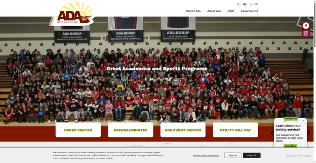 Security scan screenshot of https://www.adamn.gov/