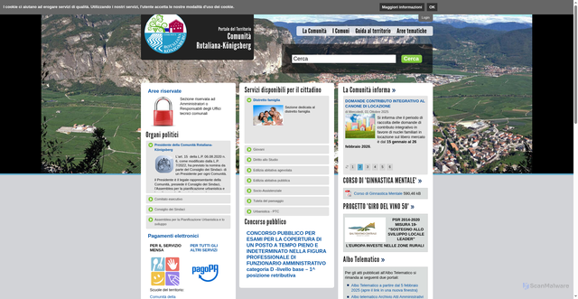Security scan screenshot of https://www.comunitarotaliana.tn.it/