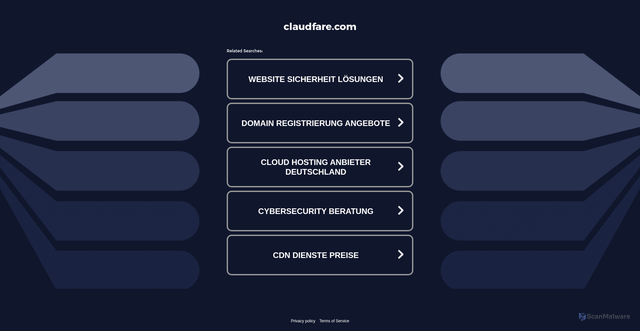 Security scan screenshot of https://claudfare.com/