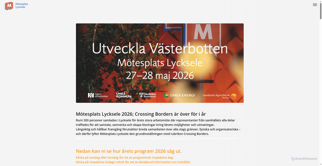 Security scan screenshot of https://motesplatslycksele.se
