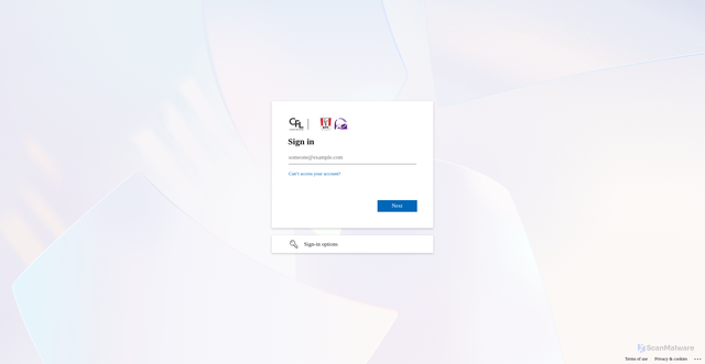 Security scan screenshot of https://collinsfoodseu.sharepoint.com