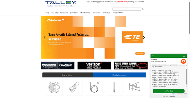 Security scan screenshot of https://www.talleycom.com