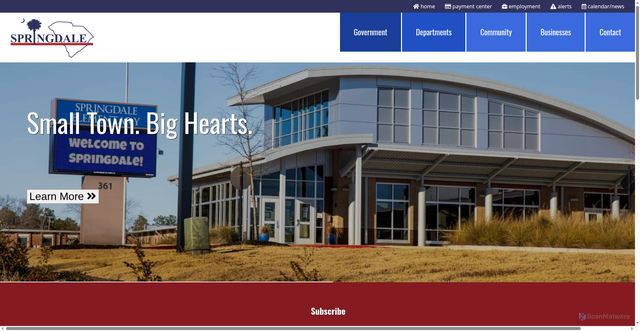 Security scan screenshot of https://springdalesc.com/