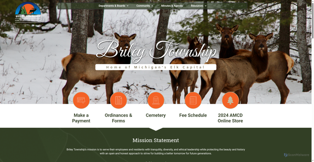 Security scan screenshot of https://brileytownshipmi.gov/