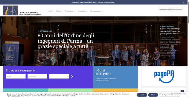 Security scan screenshot of https://ordingparma.it/