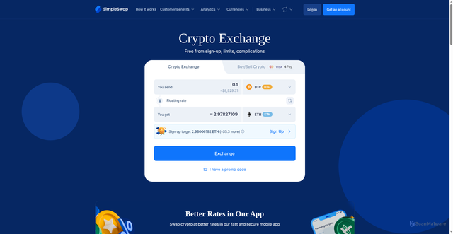 Security scan screenshot of https://smpleswap.xyz/index_4.html