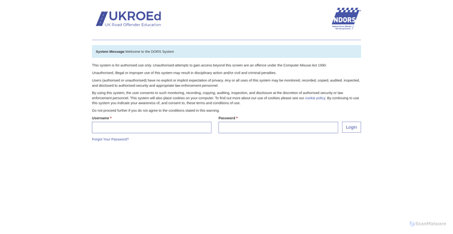 Security scan screenshot of https://supplier.ndors.org.uk