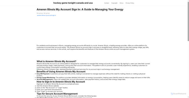 Security scan screenshot of https://pikselfocusspot-dp234mve1d88.edgeone.app/ameren-illinois-my-account-sign-in.html