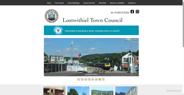 Security scan screenshot of http://www.lostwithieltowncouncil.gov.uk