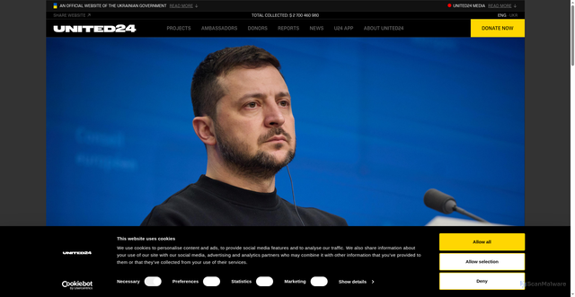 Security scan screenshot of https://u24.gov.ua/