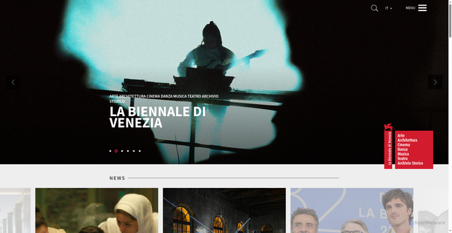 Security scan screenshot of https://www.labiennale.org/it