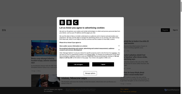 Security scan screenshot of https://bbc.com/