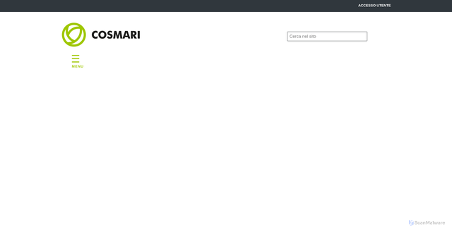 Security scan screenshot of https://www.cosmarimc.it/