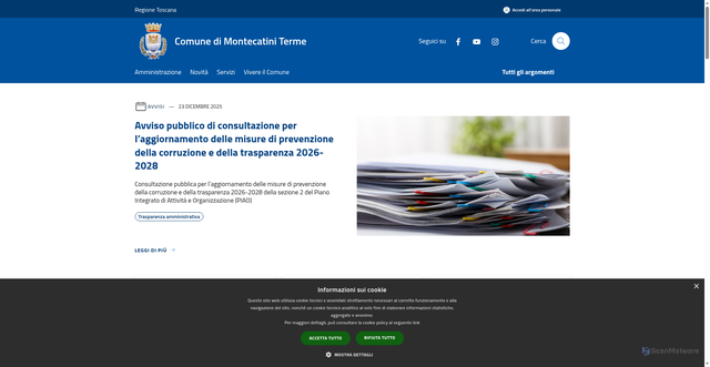 Security scan screenshot of https://www.comune.montecatini-terme.pt.it/it