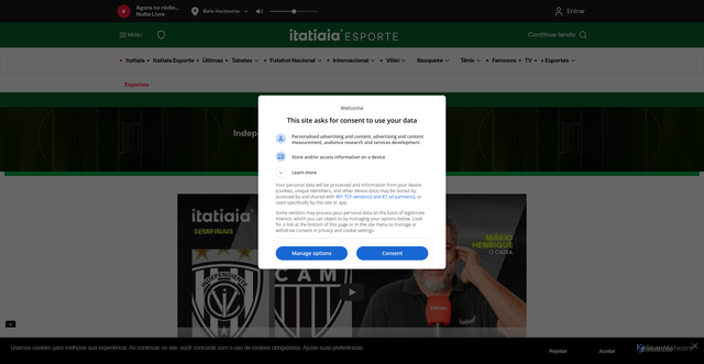 Security scan screenshot of https://www.itatiaia.com.br/esportes/ao-vivo/2025/10/21/independiente-del-valle-x-atletico-mg