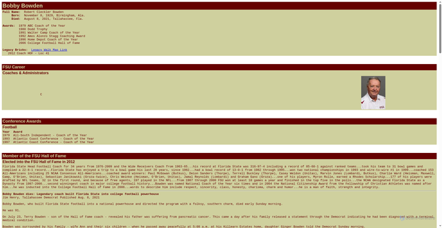 Security scan screenshot of https://www.nolefan.org/hof/bowden_bobby.html