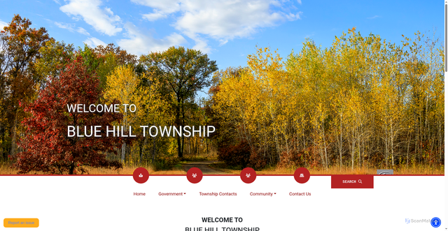 Security scan screenshot of https://bluehilltownshipmn.gov/