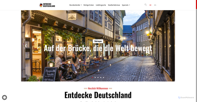 Security scan screenshot of https://entdecke-deutschland.de