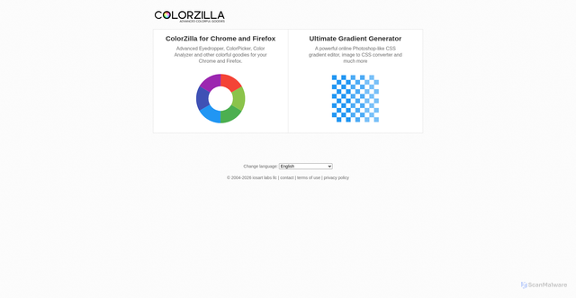 Security scan screenshot of https://colorzilla.com
