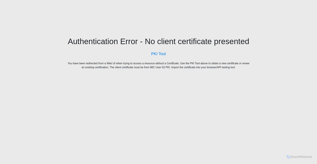 Security scan screenshot of https://cusa-nonprod.am.dvb.corpinter.net