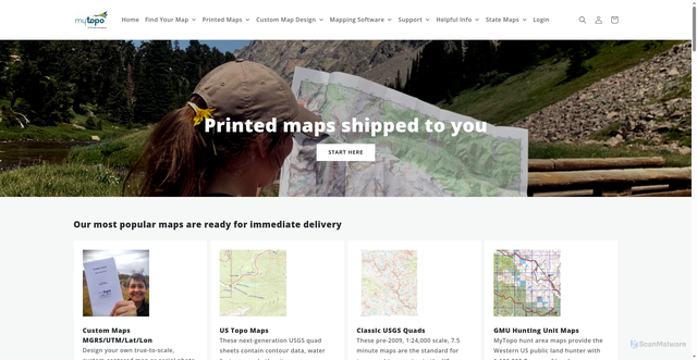 Security scan screenshot of https://mytopo.com
