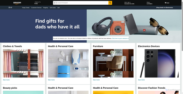 Security scan screenshot of amazon-clone-khaki-beta.vercel.app