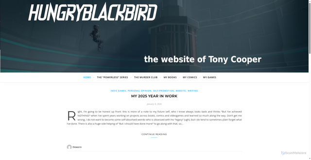 Security scan screenshot of https://hungryblackbird.com/