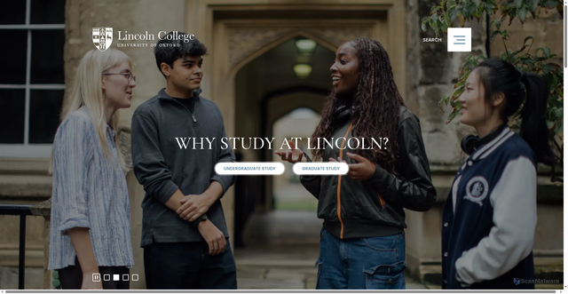 Security scan screenshot of https://lincoln.ox.ac.uk/