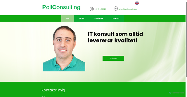 Security scan screenshot of https://policonsulting.se