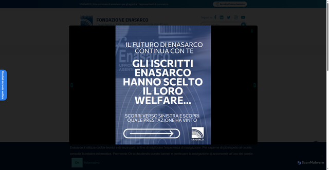 Security scan screenshot of https://www.enasarco.it/