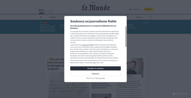 Security scan screenshot of https://client-vinci-fr.com/