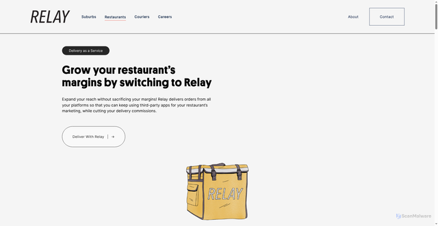 Security scan screenshot of https://www.relay.delivery/