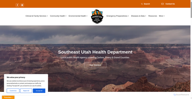 Security scan screenshot of https://seuhealth.gov/