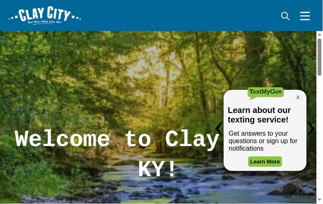Security scan screenshot of https://claycityky.gov/