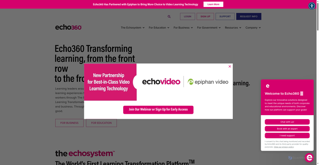 Security scan screenshot of https://echo360.com