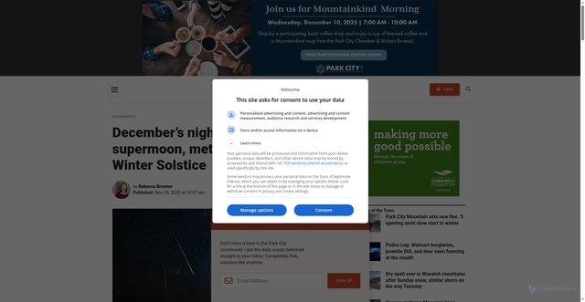 Security scan screenshot of https://townlift.com/2025/11/decembers-night-sky-offers-supermoon-meteor-showers-and-winter-solstice/
