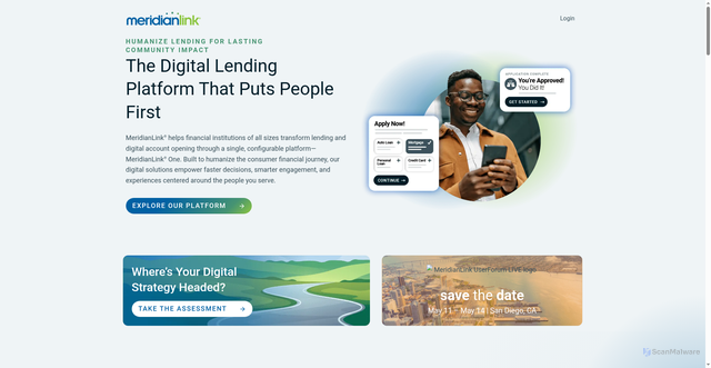 Security scan screenshot of http://meridianlinkgroup.com/