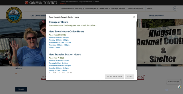 Security scan screenshot of https://kingstonma.gov/