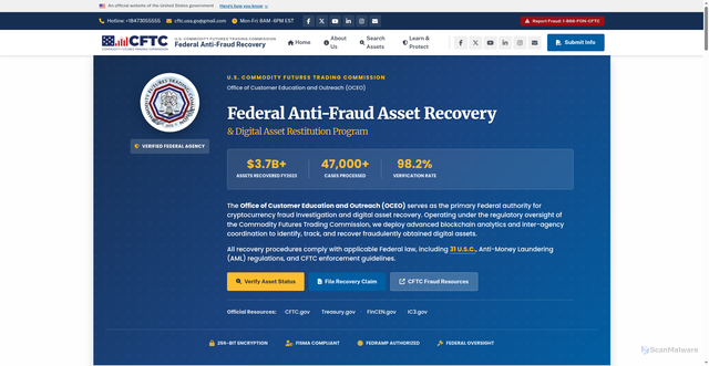 Security scan screenshot of http://cftcoceo.org/index.html