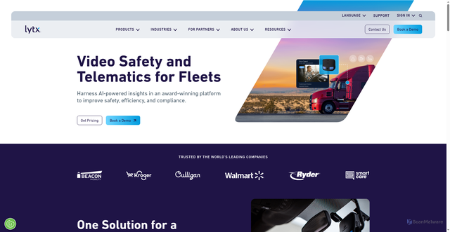 Security scan screenshot of https://drivecam.net