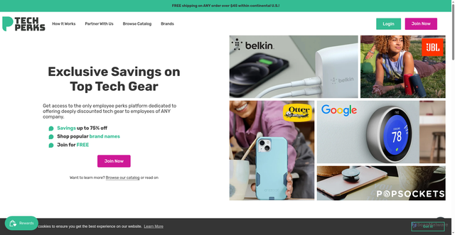 Security scan screenshot of https://tech-perks.com