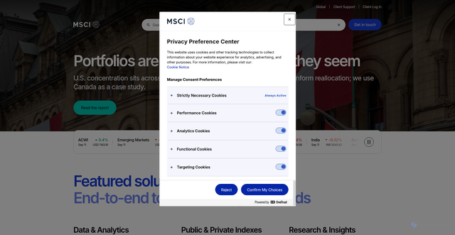 Security scan screenshot of https://msci.com
