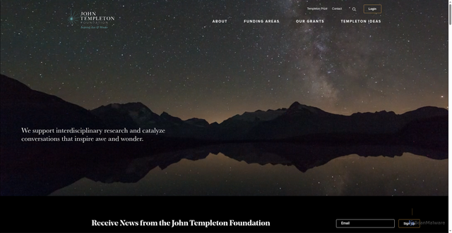 Security scan screenshot of https://www.templeton.org/?utm_source=Receive+News+from+the+John+Templeton+Foundation&utm_campaign=eb2b09bf43-EMAIL_CAMPAIGN_2026_templetonideas_20260311&utm_medium=email&utm_term=0_-42837b4b08-97355777