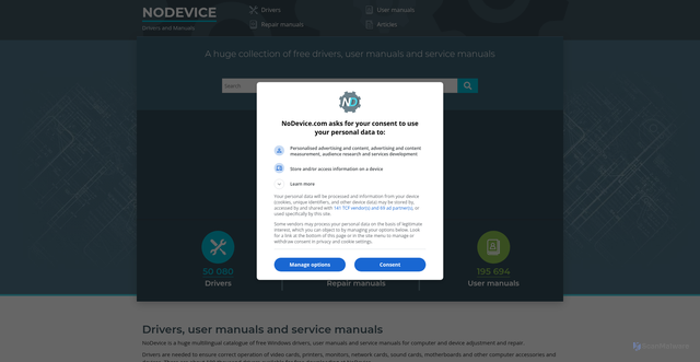 Security scan screenshot of https://nodevice.com