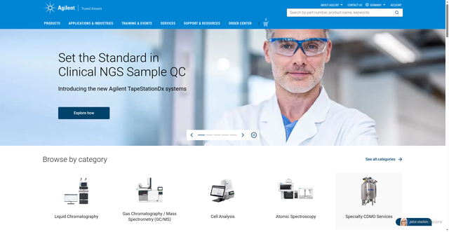 Security scan screenshot of https://seahorseinfo.agilent.com