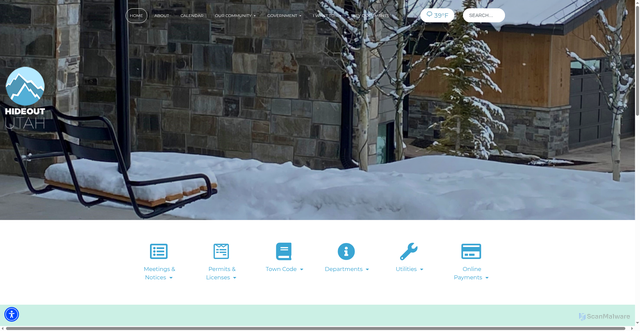 Security scan screenshot of https://hideoututah.gov/