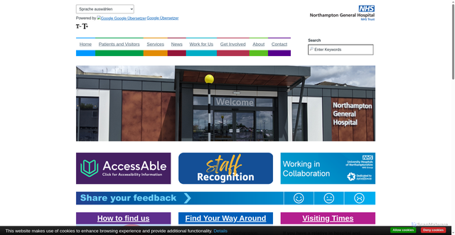 Security scan screenshot of https://www.northamptongeneral.nhs.uk/Home.aspx