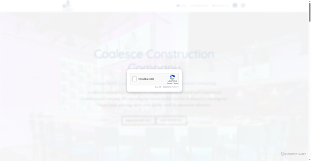 Security scan screenshot of https://coalesce-construction.com
