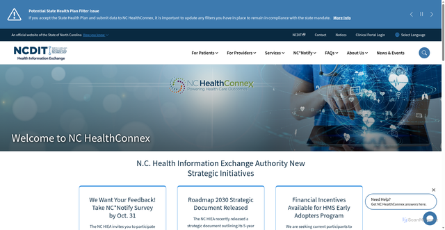 Security scan screenshot of https://hiea.nc.gov/